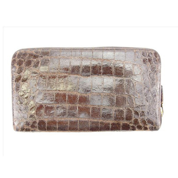 Miu Miu Long Wallet Crocodile Brown - Picture 2 of 6